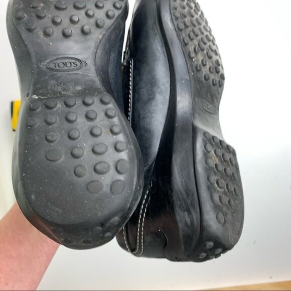 Tod's Loafer Black Leather Driving Shoes - Picture 11 of 12